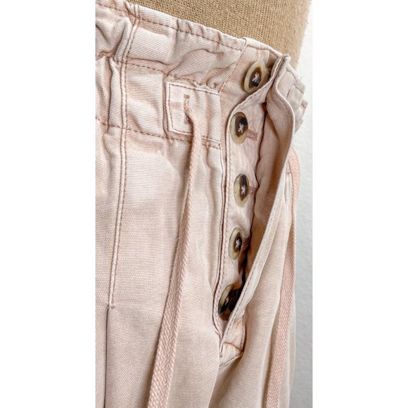 *NEW* Free People Blush High Rise Pleated Paperbag Tapered Leg Multipocket Pants - Picture 12 of 12